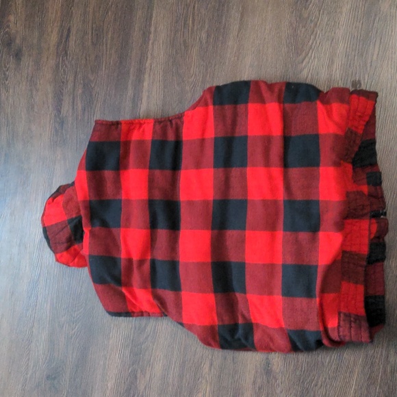Branded Lion Men's Size Small Flannel Insulated Red and Black Vest - Picture 7 of 7